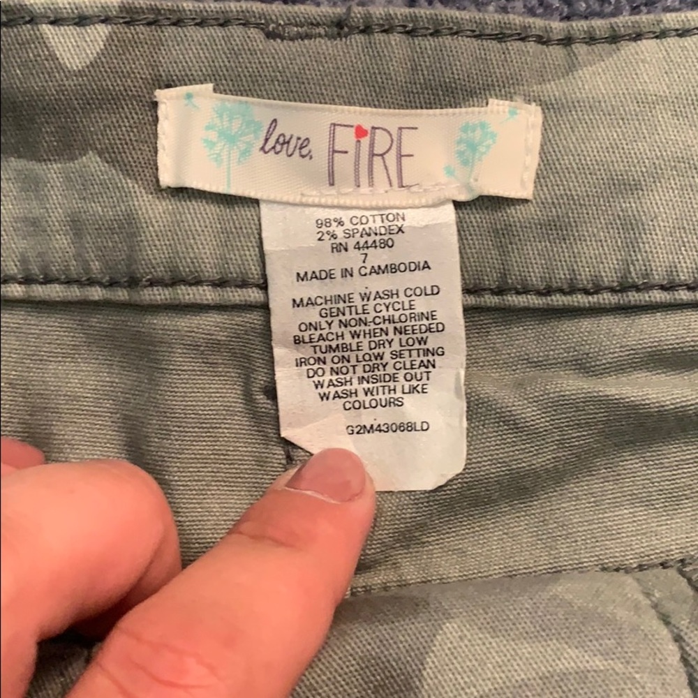 LOVE, FIRE • Camo Shorts - Picture 4 of 4
